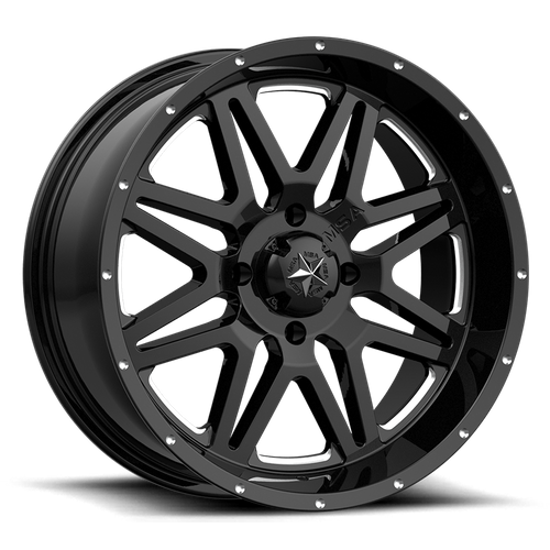VIBE UTV 14X7 4X156 MILLED G-BLACK 00MM